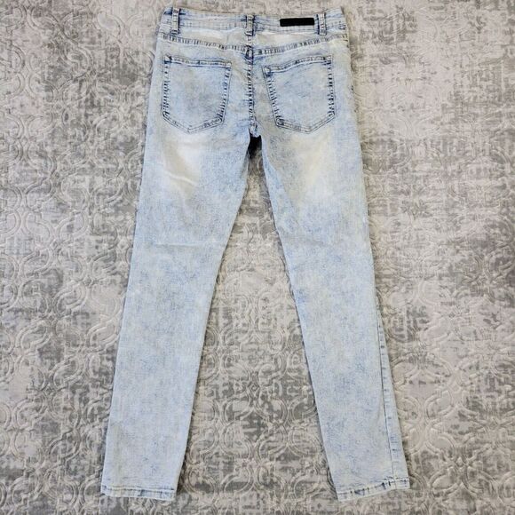 Buckle Black Jeans Mens 32x32 Acid Wash Premium Skinny Flex Distressed - Picture 4 of 16